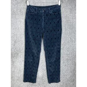 Croft & Barrow Paisley Print Corduroy Jeans‎ Womens Size 8 Stretch Pockets
